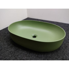 Kerasan Nolita Раковина накладная 60х40 см, без отв под смеситель, цвет Verde