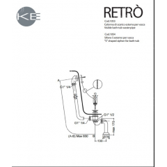 KERASAN Retro Ванна акриловая 170х77см, цвет белый, ножки, сифон и слив-перелив в комплекте, цвет золото
