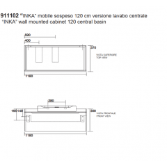 KERASAN Inka Project Раковина INKA 60x40x35,5 с 1 отверстием под смеситель,цвет черный матовый