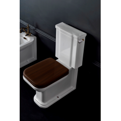 Механизм двойного слива с нижним подводом воды, цвет кнопки бронза