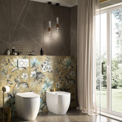 Kerasan Flo биде приставное 55 см, с 1 отв. под смеситель, цвет белый (крепить на силикон или на крепеж 762901)