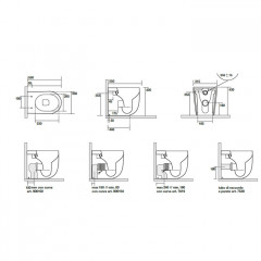 Kerasan Nolita Унитаз безободковый пристенный 55х35 см, с креплениями WB5N, цвет: Ferro matt (на складе есть 531989)