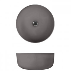 Kerasan Nolita Раковина чаша d 40 h 15см,, без отв под смеситель, цвет Ferro matt