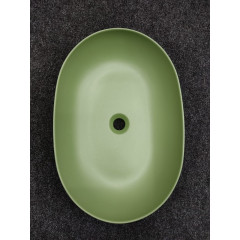 Kerasan Nolita Раковина накладная 60х40 см, без отв под смеситель, цвет Verde