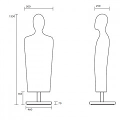 Kerasan Artwork Манекен Adam, цвет storia