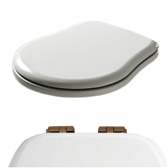 KERASAN Retro Сиденье для унитаза, цвет белый/бронза