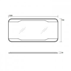 Kerasan Waldorf Зеркало без светильника 150х70см, с выключателем