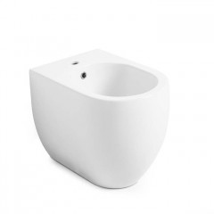 Kerasan Flo биде напольное приставное 56см, с 1 отв. под смеситель, с крепежом Wb5N в комплекте, цвет белый