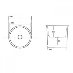 Kerasan The New Yorker Раковина-чаша на столешницу D400мм, цвет: белый глянцевый