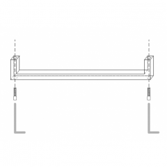 KERASAN Cento Полотенцедержатель 375 мм фронтальный для раковин 3537 и 3539, хром