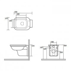 Kerasan Waldorf Унитаз подвесной 55х37см, цвет белый