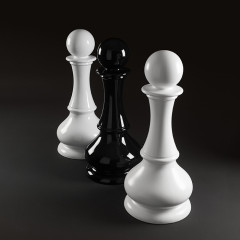 Kerasan Artwork Cтатуэтка декоративная Pedone, цвет черный матовый (срок по запросу)