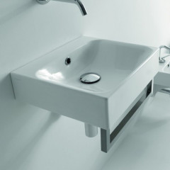 KERASAN Cento Полотенцедержатель 375 мм фронтальный для раковин 3537 и 3539, хром