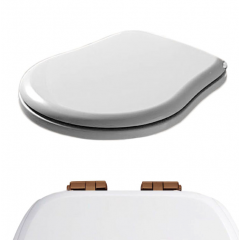 KERASAN Retro Сиденье для унитаза, цвет белый/бронза (микролифт)