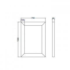 KERASAN Retro Зеркало Specchiera 70x100,цвет золото