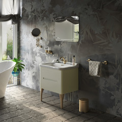 Kerasan Waldorf База подвесная под раковину 80см, с 2 ящиками, цвет bi vaniglia matt