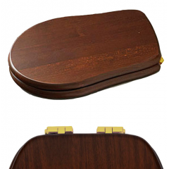 KERASAN Retro Сиденье для унитаза, цвет дерево/золото