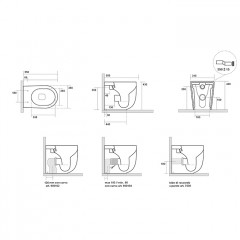 Kerasan Nolita Унитаз безободковый пристенный 55х35 см, смыв TORNADO, с креплениями WB5N, цвет черный матовый