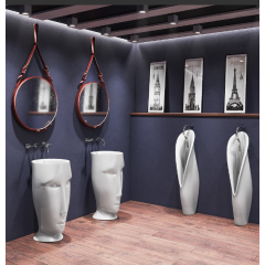 Kerasan Artwork Раковина свободностоящая "MOLOCO", с отверстием для слива в стену, цвет белый