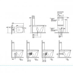 KERASAN Aquatech/Tribeca бачок для унитаза моноблока (без механизма слива), цвет белый