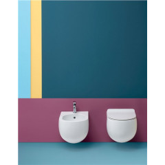 Kerasan Flo биде NEW подвесное 54 см с 1отв под смеситель, цвет белый (крепежом WB9N)