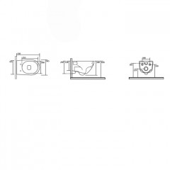 KERASAN Aquatech Унитаз подвесной, Безободковый,550х365 мм, цвет белый