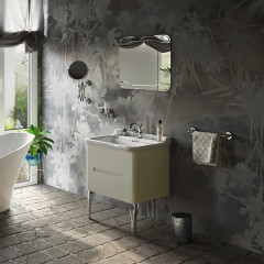 Kerasan Waldorf База подвесная под раковину 80см, с 2 ящиками, цвет bi vaniglia matt