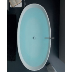 KERASAN Flo Ванна свободностоящая акриловая 170х82х58см в комплекте со сливом Clic-clac, цвет белый