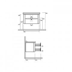Kerasan Waldorf Раковина керамическая 80х55см, c 1 отверстием под смеситель, белая, цвет заглушки - хром