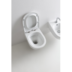 KERASAN Aquatech Унитаз подвесной, Безободковый,550х365 мм, цвет белый