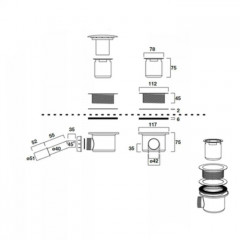 KERASAN Retro Сифон для поддона, хром диаметр 90