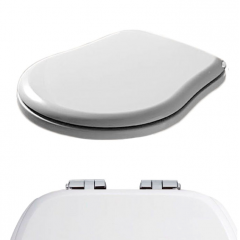 KERASAN Retro Сиденье для унитаза цвет белый/хром (микролифт)