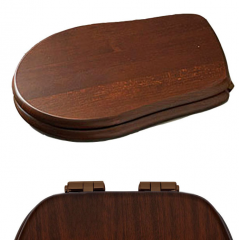 KERASAN Retro Сиденье для унитаза, цвет дерево/бронза (микролифт)