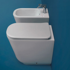 Kerasan Tribeca Биде напольное пристенное 55 см, с 1 отв под смеситель, c креплением WB5N, цвет: белый