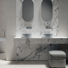 Kerasan Oke Раковина накладная круглая 40хH15 см, без отв под смеситель, цвет: белый