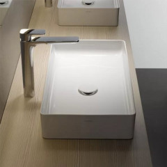 LAUFEN LIVING SQUARE Раковина прямоугольная 600х340х110 мм без отв. под смеситель,без перелива, цвет: белый