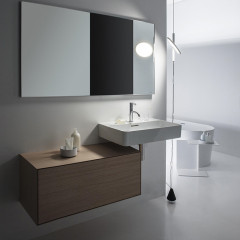 LAUFEN BOUTIQUE Тумба под раковину 1200x500x430 мм., 1 ящик, с отверстием для раковины по центру, цвет светлый дуб