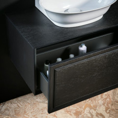 Laufen New Classic База под раковину подвесная , 1180х450х600 мм, 2 ящика, цвет черный дуб (для раковины 812852, 812853)