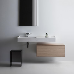 LAUFEN BOUTIQUE Тумба под раковину 1200x500x430 мм., 1 ящик, с отверстием для раковины по центру, цвет светлый дуб