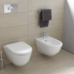 Laufen Pro Биде подвесное 53x36x33,5 см, с 1 отв. под смеситель, без боковых отверстий для подвода воды, цвет: белый c покрытием LCC