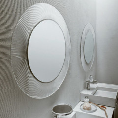 Laufen Kartell Зеркало круглое d=780мм, настенное, со скрытой подсветкой LED, цвет: прозрачный кристал