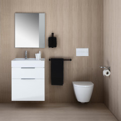 LAUFEN KARTELL Унитаз подвесной 545х370х430 мм., безободковый смыв Rimless, цвет белый