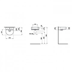 Laufen Sonar Раковина 410х420х140мм с 1 отв. под смеситель, цвет: белый