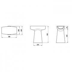 Laufen Home collection Керамическая скульптура 380х200х420 мм BABOON , цвет белый глянцевый