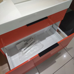 Laufen Kartell Тумба под раковину 810339, 895х455х615мм, с 2 выдвиж. ящиками, с сифоном, цвет: оранжевый глянцевый