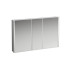 LAUFEN Frame 25 Шкаф зеркал 1200x150x750мм, 3 дверки/зеркало с 2 сторон, 2 розетки, 4 эл LED подсв.,регул яркость, без освещения внизу(Цена со скл!)