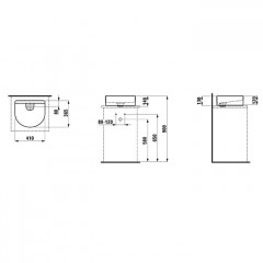 Laufen Sonar Раковина 410x365х130мм без перелива, без отв. под смеситель, цвет: белый