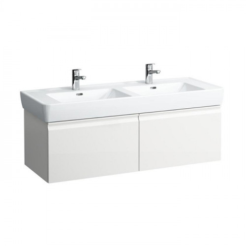 Laufen Pro База подвесная 1220x450x390 мм под раковину 8.1496.7, 2 выдв ящика с органайзером, цвет белый глянцевый
