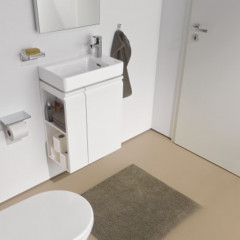 Laufen Base База для мини раковины 815954, 470x265x530 мм, 1 дверца, петли справа, органайзер для ящика, цвет белый глянцевый