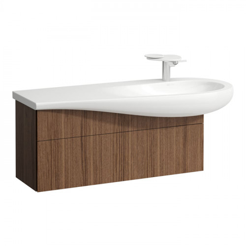 Alessi One Тумба подвесная под раковину 814974, 995х320х340мм, с 1 ящиком, натуральный шпон, цвет: орех (630)